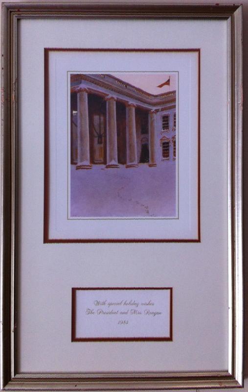 Ronald Reagan White House Christmas Card Gift Print 1984