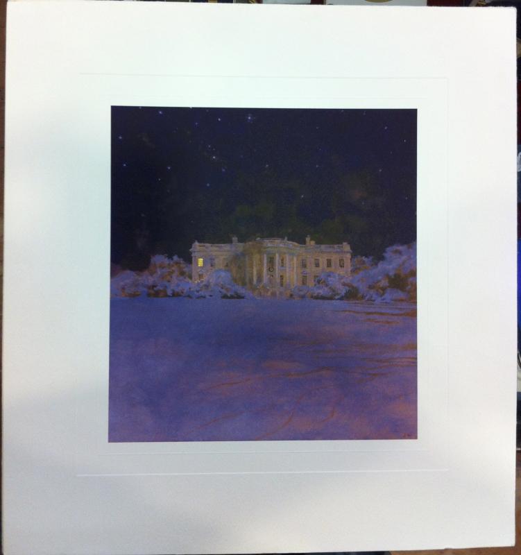 Ronald Reagan White House Christmas Card Gift Print 1981