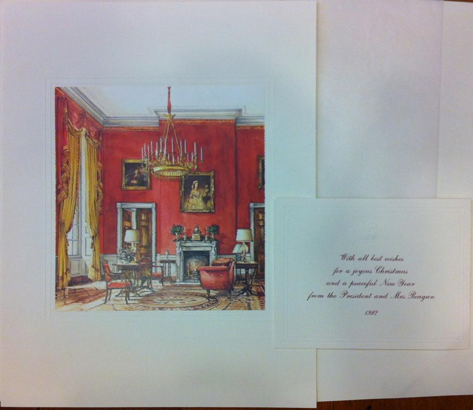 Ronald Reagan White House Christmas Card Gift Print 1982