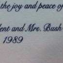 George Bush Sr White House Christmas Gift Print 1989