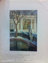 George W Bush White House Christmas Gift Print 2007