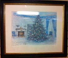Lyndon B. Johnson White House Christmas Gift Print 1967
