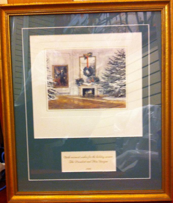 Ronald Reagan White House Christmas Card Gift Print 1983