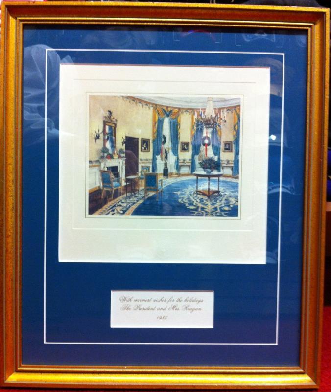 Ronald Reagan White House Christmas Card Gift Print 1985