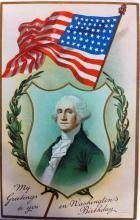 Washington's Birthday Greeting postcard