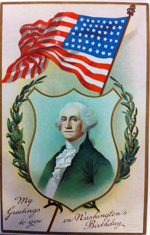 Washington's Birthday Greeting postcard
