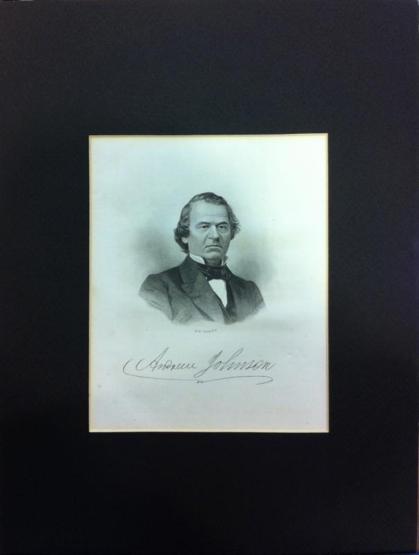 Engraving of President Andrew Johnson