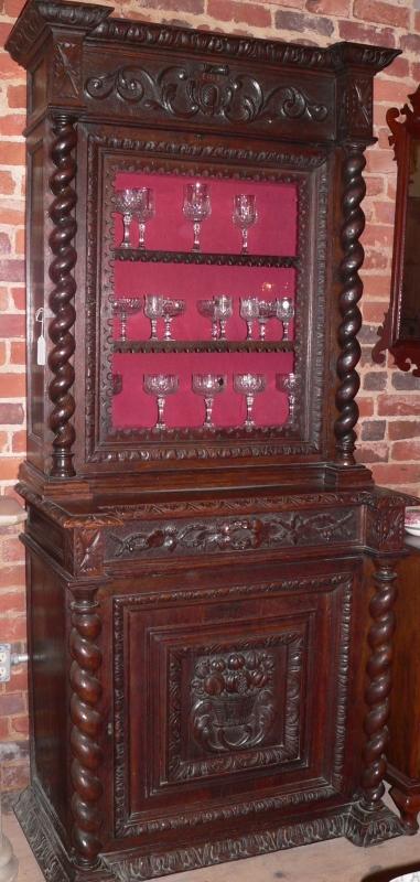 19C Oak Carved Cupboard