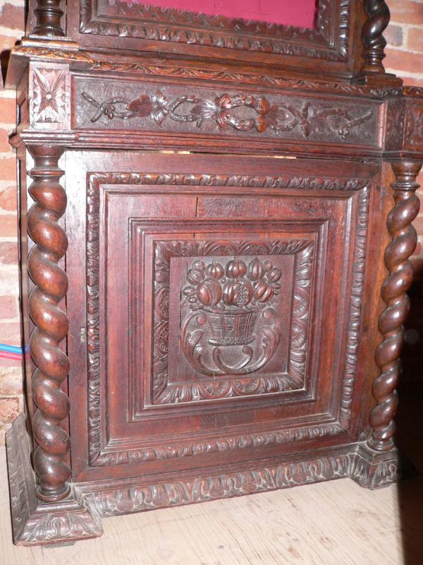 19C Oak Carved Cupboard