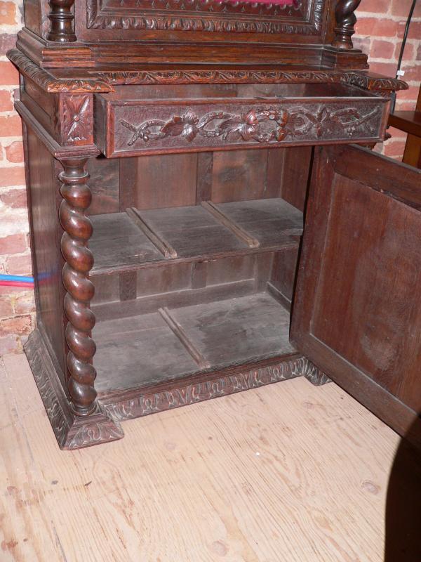 19C Oak Carved Cupboard