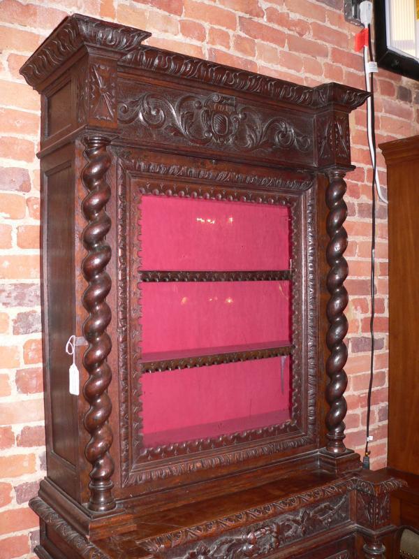 19C Oak Carved Cupboard