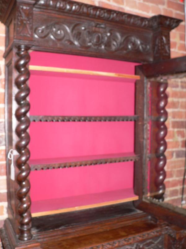 19C Oak Carved Cupboard