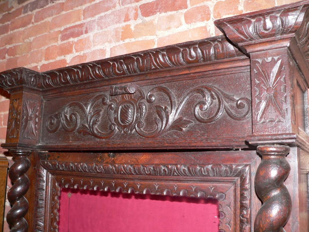 19C Oak Carved Cupboard