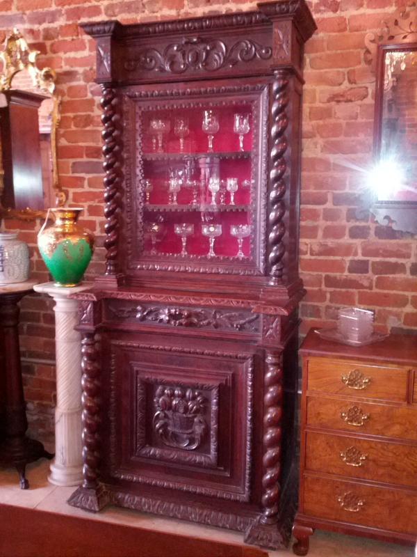 19C Oak Carved Cupboard