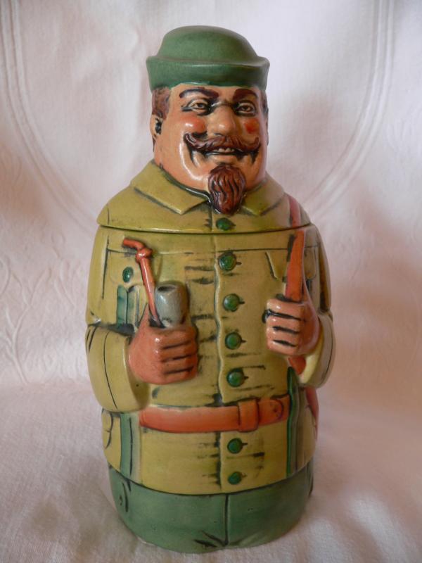 Werner Corzelius Figural Lidded Beer Stein