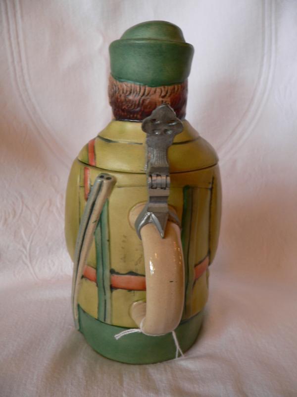 Werner Corzelius Figural Lidded Beer Stein