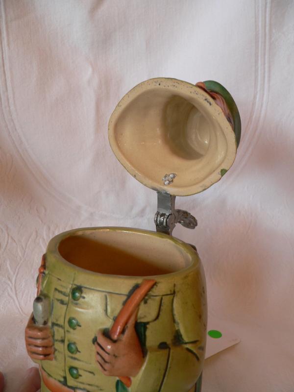 Werner Corzelius Figural Lidded Beer Stein