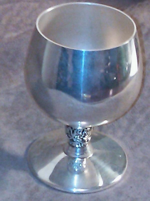 VTG Plator Made in Spain Silver Plated Wine (or Sorbet) Goblet/Chalice/Cup Grape Vine Stem