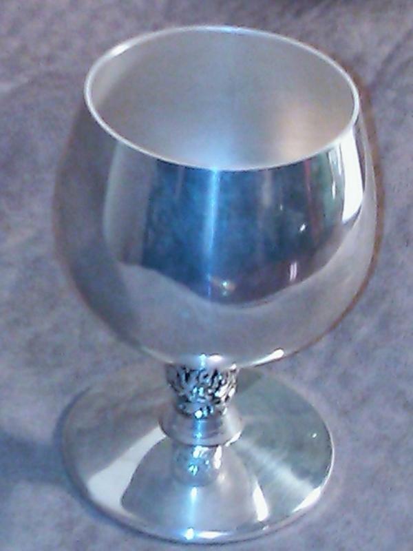 VTG Plator Made in Spain Silver Plated Wine (or Sorbet) Goblet/Chalice/Cup Grape Vine Stem