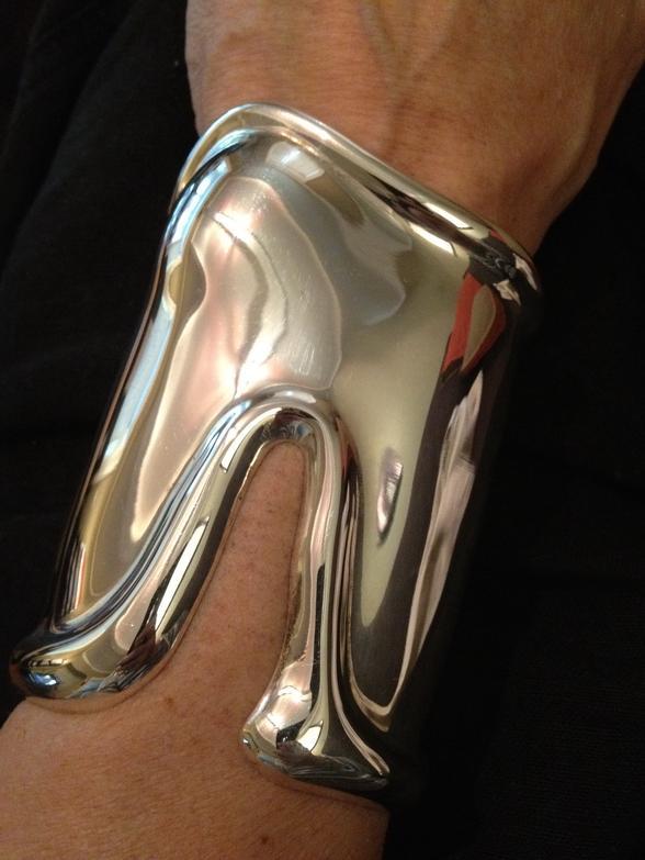 Tiffany & Co. 1975 Elsa Peretti Long Bone Cuff Bracelet Sterling Silver