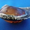 MASSIVE Vintage Necklace AMBER 1960's Designer Baltic Amber and Sterling Silver Neck Piece / Necklace