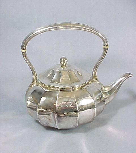 Rare Set of Six (6) Tiffany & Co Art Nouveau 1907 Silver Tea and Coffee Service Set Melon Form