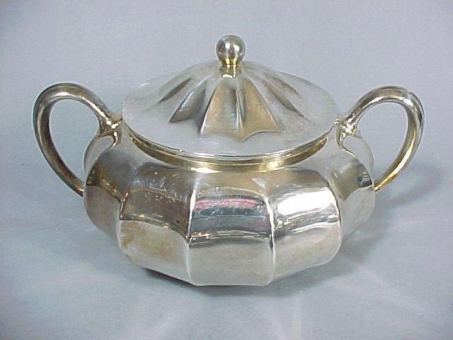 Rare Set of Six (6) Tiffany & Co Art Nouveau 1907 Silver Tea and Coffee Service Set Melon Form