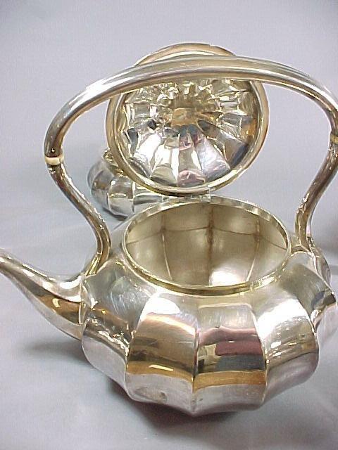 Rare Set of Six (6) Tiffany & Co Art Nouveau 1907 Silver Tea and Coffee Service Set Melon Form