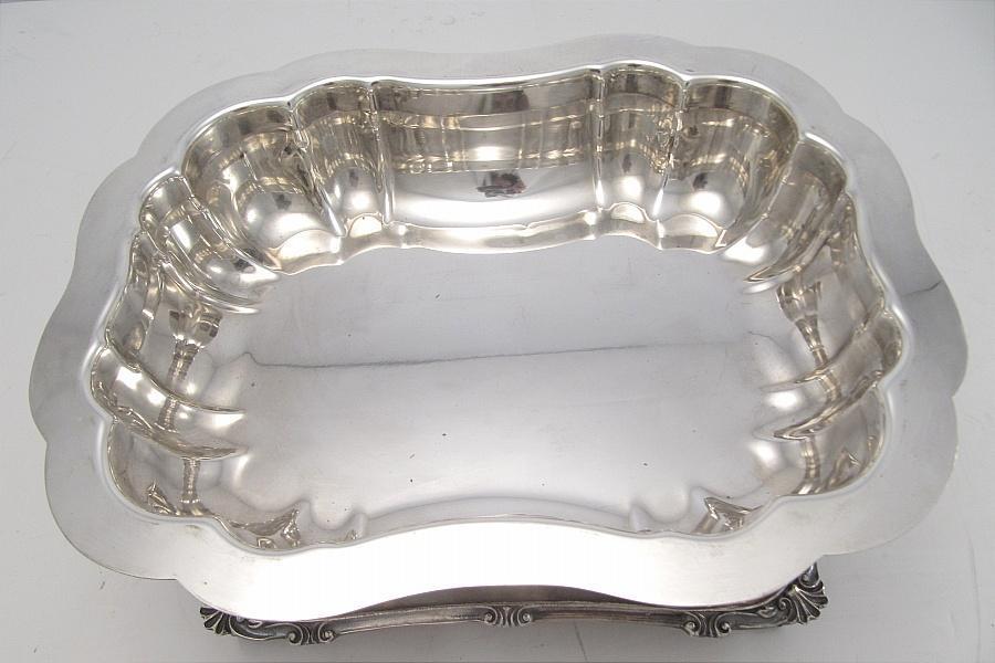 Antique English Silver Heated Buffet Servers Serving Dishes Elegant Scalloped, Scroll Work