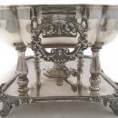 Antique English Silver Heated Buffet Servers Serving Dishes Elegant Scalloped, Scroll Work