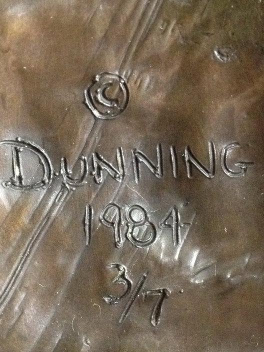 Dale Dunning Bronze Life Face Mask 3/7 1984 Listed Artist