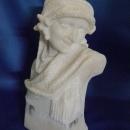 Art Deco Flapper Lady Italian Marble Sculpture c. 1920's Sg'd