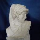Art Deco Flapper Lady Italian Marble Sculpture c. 1920's Sg'd