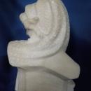 Art Deco Flapper Lady Italian Marble Sculpture c. 1920's Sg'd