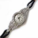 Art Deco Ollendorf Watch 1.35 Carat Diamonds and Platinum