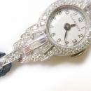 Art Deco Ollendorf Watch 1.35 Carat Diamonds and Platinum