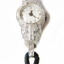 Art Deco Ollendorf Watch 1.35 Carat Diamonds and Platinum