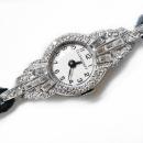 Art Deco Ollendorf Watch 1.35 Carat Diamonds and Platinum