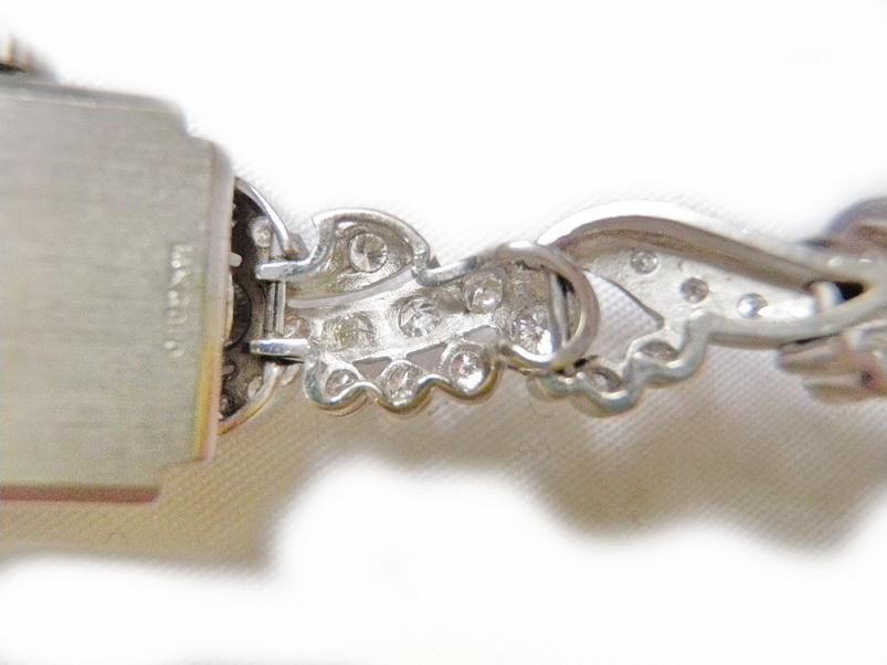 1950's Lord Elgin Ladies Watch 1.50 Carat Diamonds and White Gold
