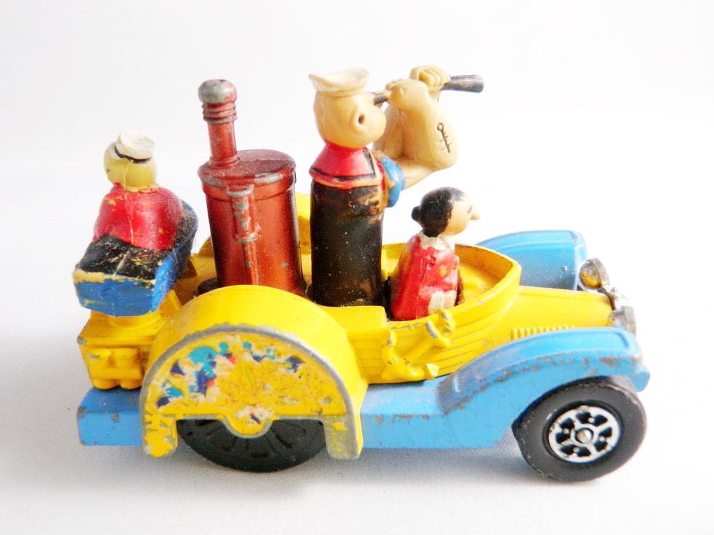 1969 Corgi Popeye Paddle Wagon Juniors Whizz Wheels Car Pat. Pend. Made in Great Britain