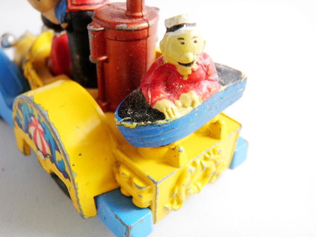 1969 Corgi Popeye Paddle Wagon Juniors Whizz Wheels Car Pat. Pend. Made in Great Britain