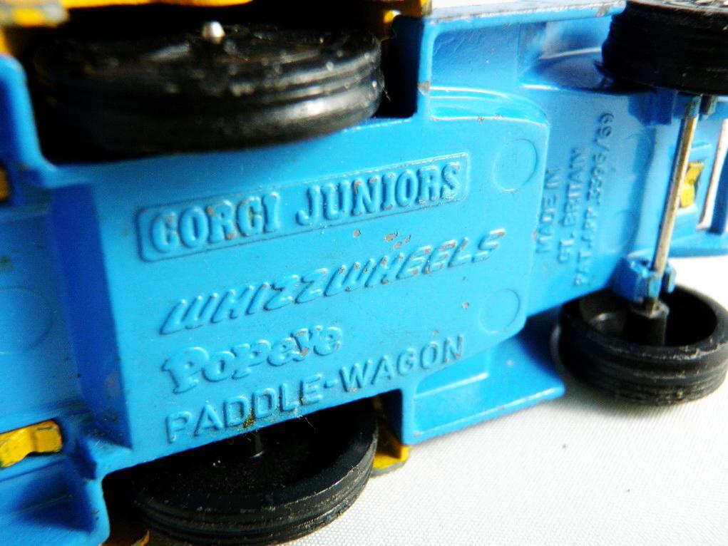 1969 Corgi Popeye Paddle Wagon Juniors Whizz Wheels Car Pat. Pend. Made in Great Britain