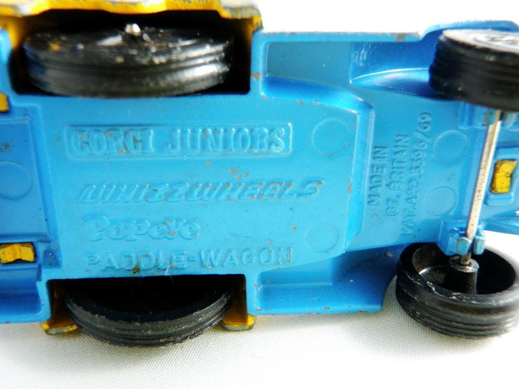 1969 Corgi Popeye Paddle Wagon Juniors Whizz Wheels Car Pat. Pend. Made in Great Britain