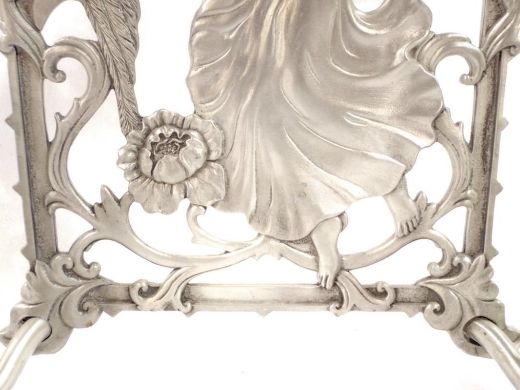 1990's Seagull Liberty Pewter Angel 'Joy' Candelabra Double Candle Holder Lighting