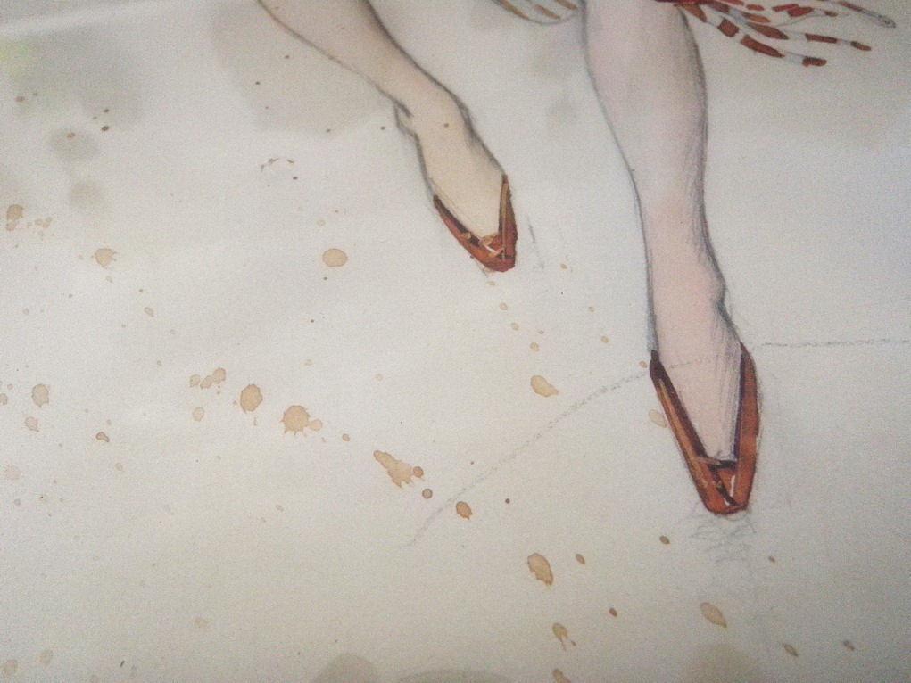 RARE Leon Baskt Diaghlev's Scheherezade Ballet Russes Watercolor Gouache Painting dated 1910