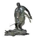 Nude Woman Skier Bronze Sculpture Art Deco Signed and Numbered
