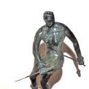 Nude Woman Skier Bronze Sculpture Art Deco Signed and Numbered