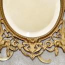 French Bronze Dore Mirror Frame Naploeon III Griffin's & Lady Head Easel Back Picture Frame