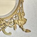 French Bronze Dore Mirror Frame Naploeon III Griffin's & Lady Head Easel Back Picture Frame
