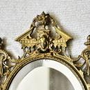 French Bronze Dore Mirror Frame Naploeon III Griffin's & Lady Head Easel Back Picture Frame